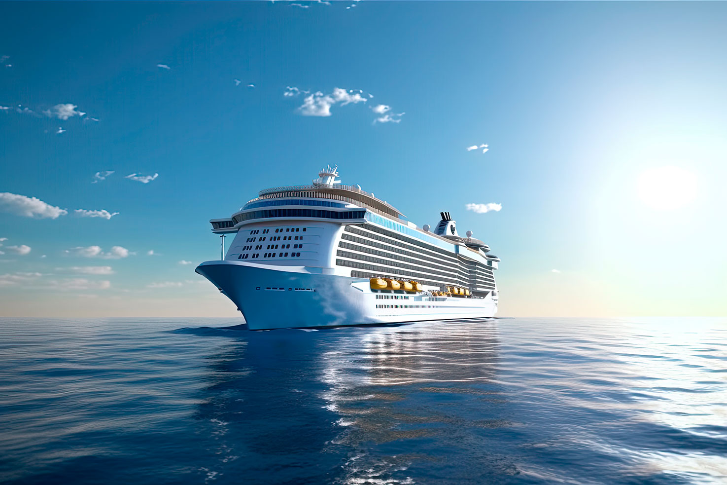 Luxury cruise ship sailing during the day with ocean views, representing exceptional cruise travel experiences with Cruise Latam